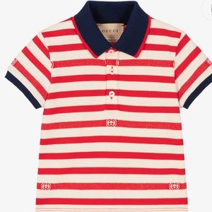 Gucci Boys Red Stripe Polo Shirt